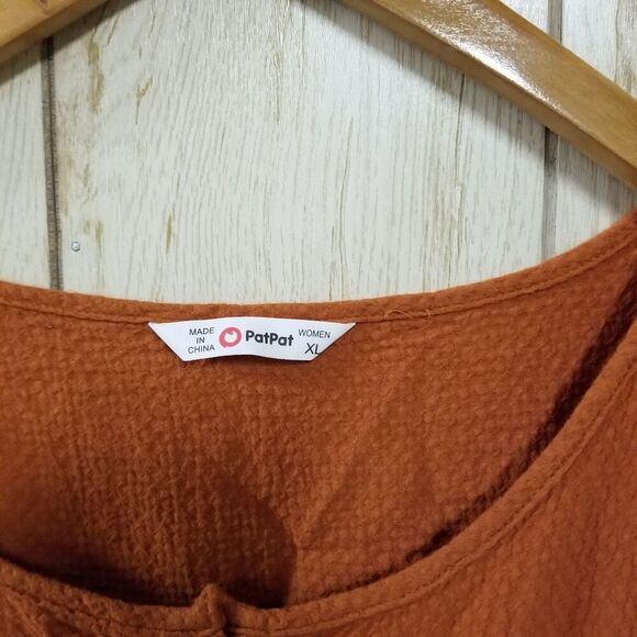 PatPat Women's Midi Dress in Rust Orange - Picture 4 of 8